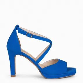 Blue high heel party sandal ROSSA