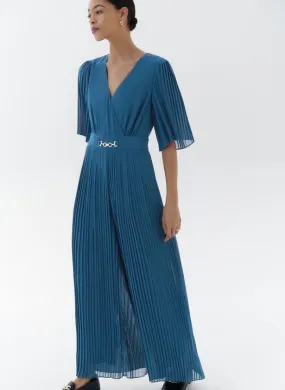 CAROLL PAULETTE - Mono pantalón drapeado en azul
