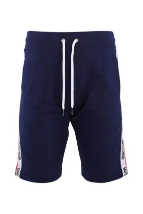 Pantalón azul corto con logo en cinta laterales