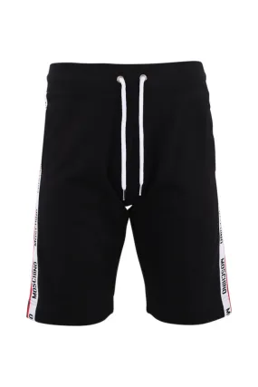 Pantalón corto negro con logo en cinta laterales