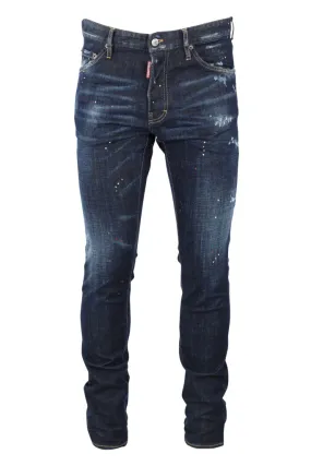 Pantalón vaquero Cool Guy azul oscuro con pintura Icon Ibrahimovic