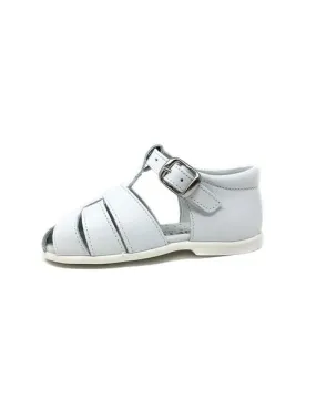 white leather sandal