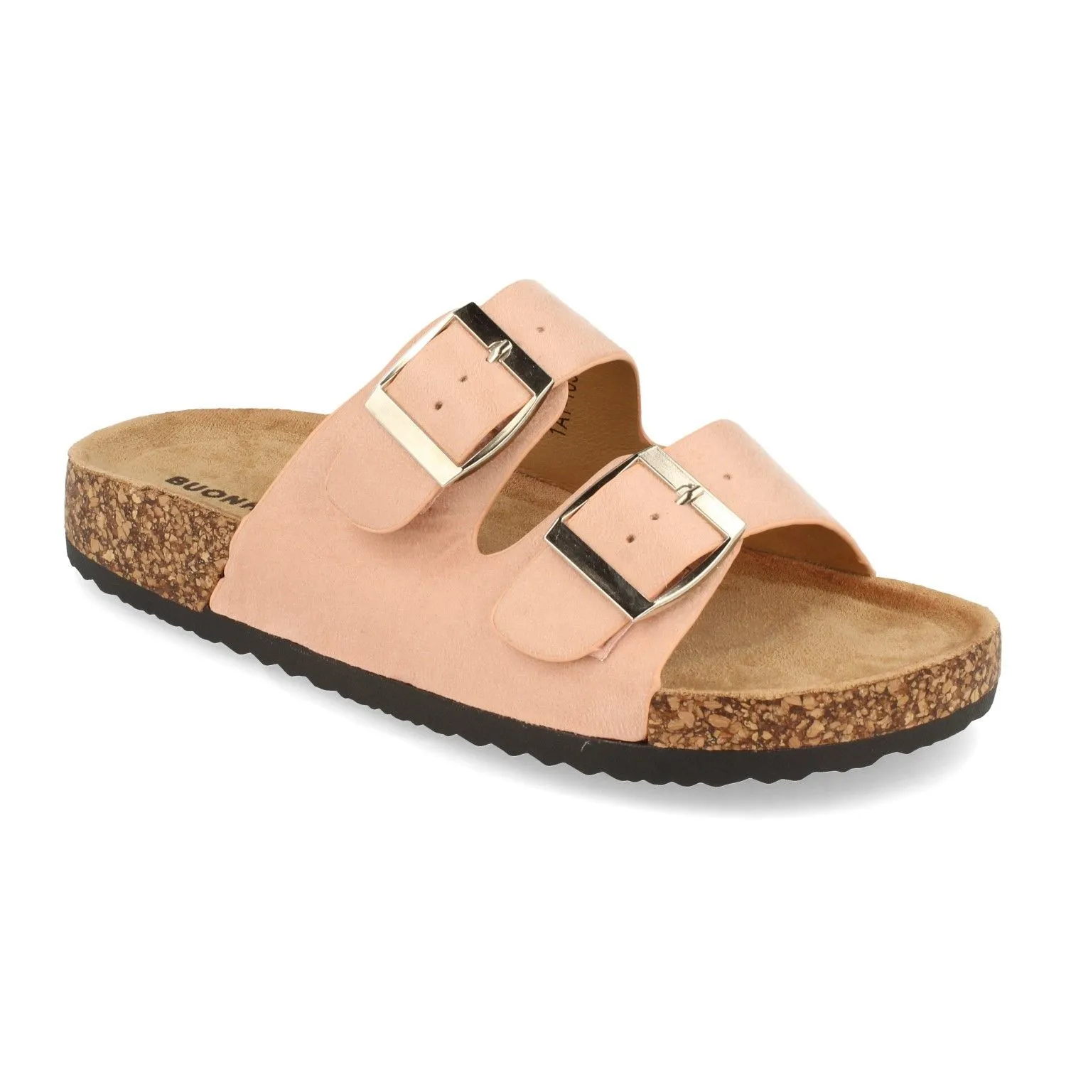 Flat women's pink bio plant sandals 1AY-1056