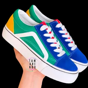Zapatillas colores sin plataforma D03